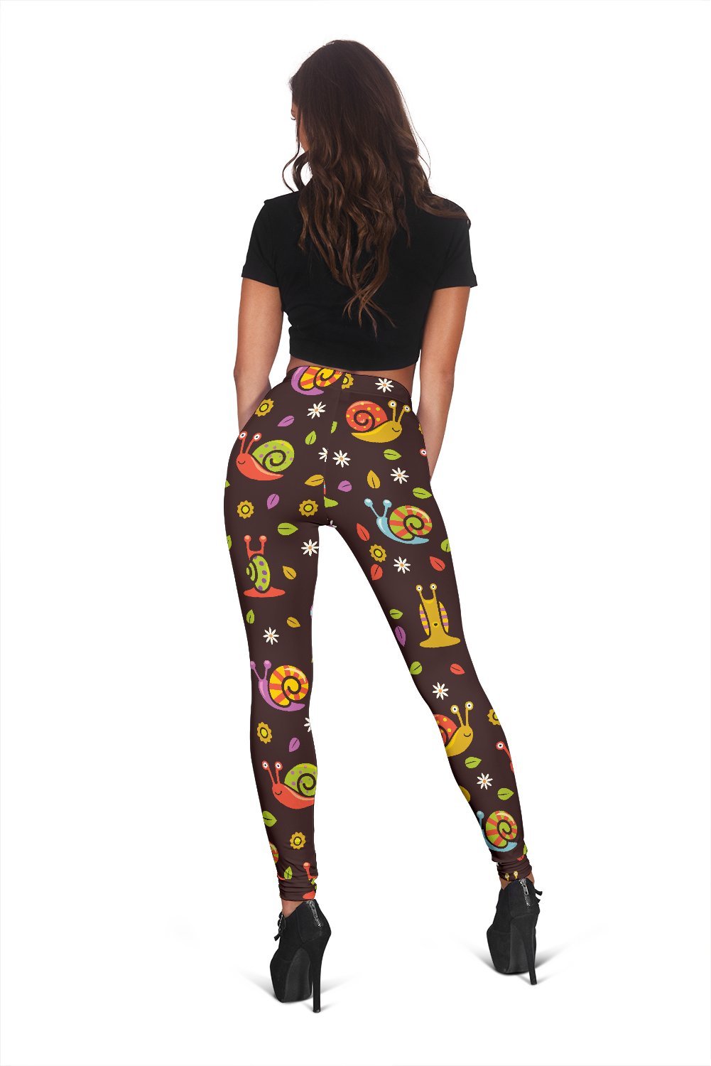 Snail Print Pattern Women Leggings-grizzshop