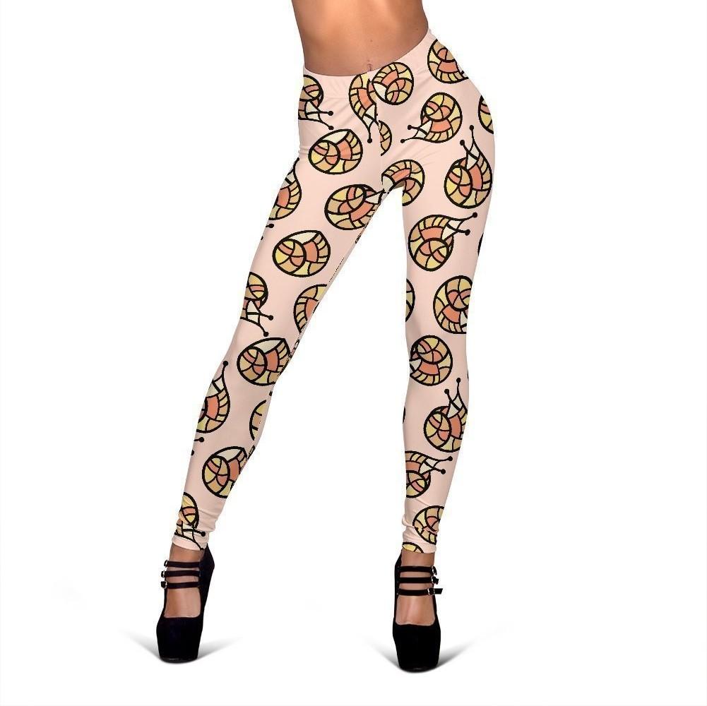 Snail Print Pattern Women Leggings-grizzshop