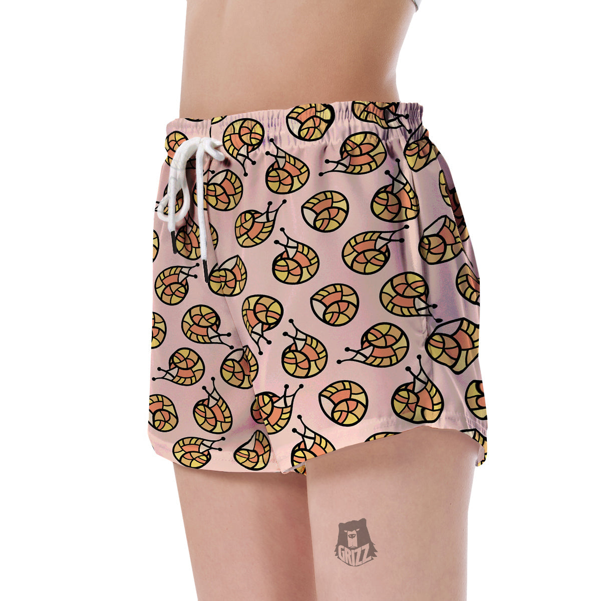 Snail Print Pattern Women's Shorts-grizzshop
