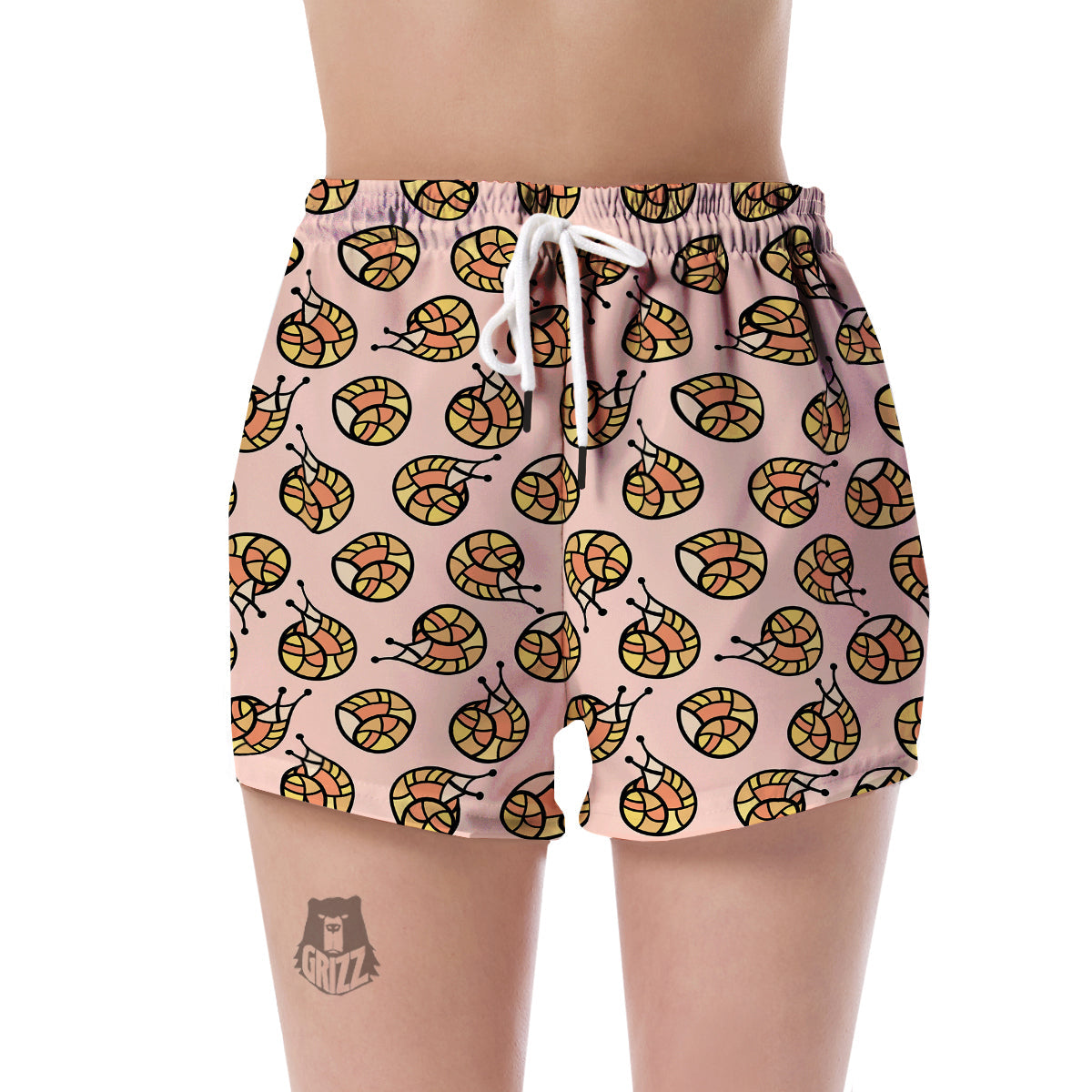 Snail Print Pattern Women's Shorts-grizzshop