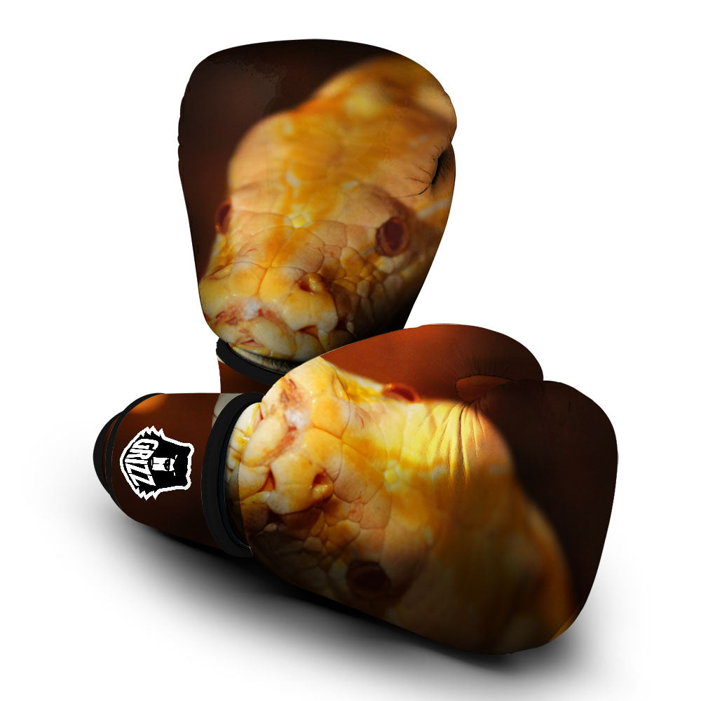 Snake Albino Print Boxing Gloves-grizzshop