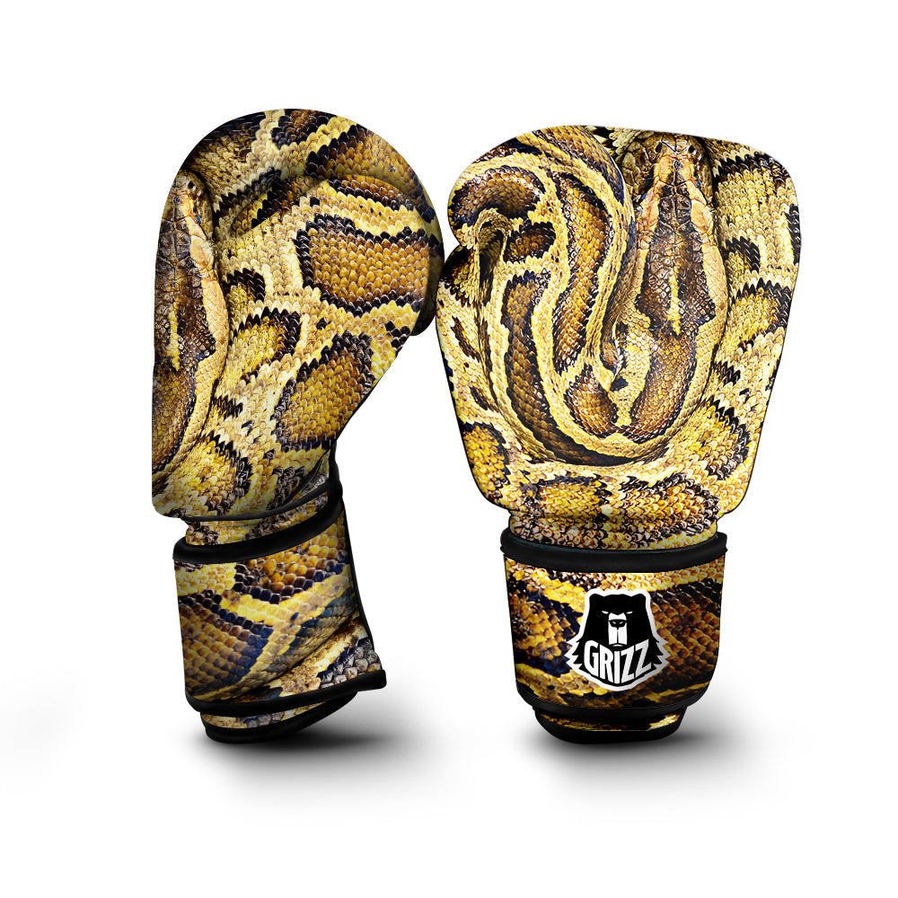 Snake Burmese Python Print Boxing Gloves-grizzshop