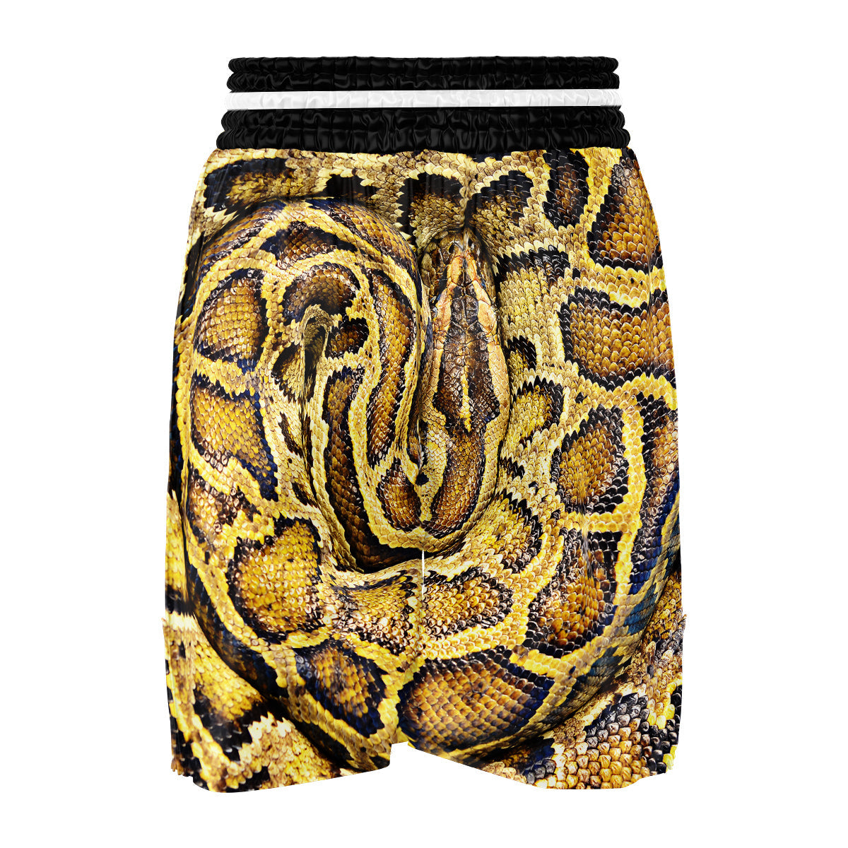 Snake Burmese Python Print Boxing Shorts-grizzshop