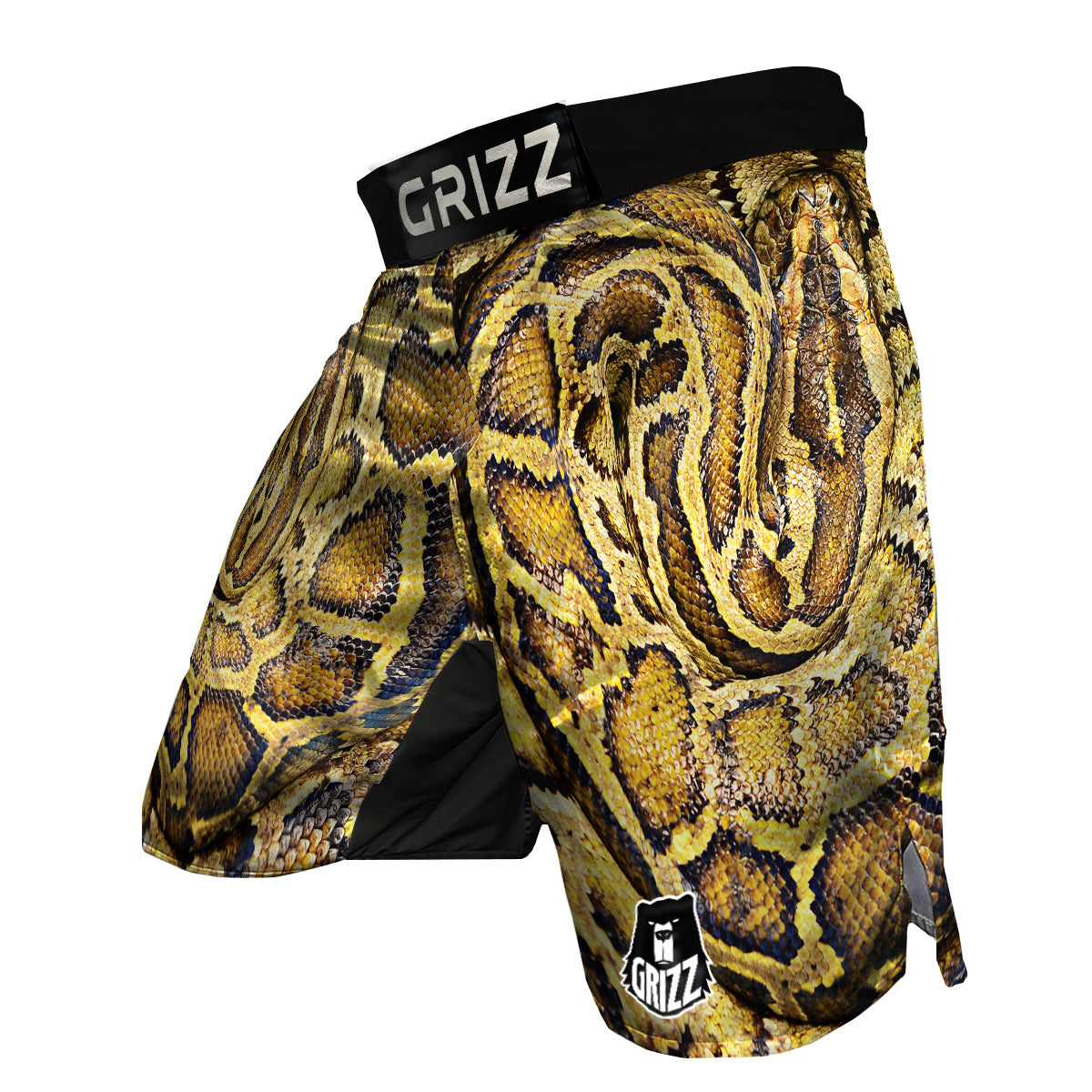 Snake Burmese Python Print MMA Shorts-grizzshop