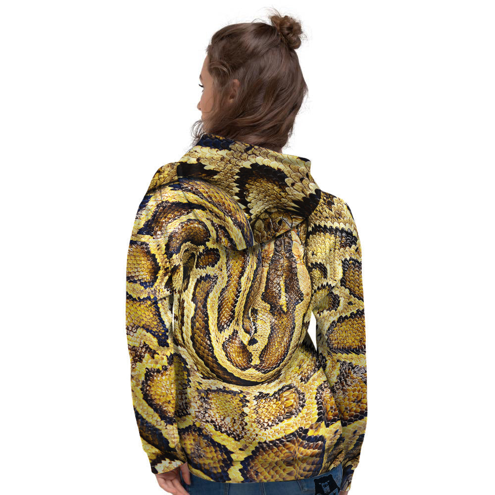Snake Burmese Python Print Women's Hoodie-grizzshop
