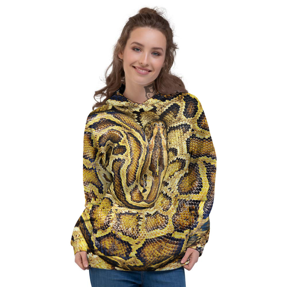 Snake Burmese Python Print Women's Hoodie-grizzshop