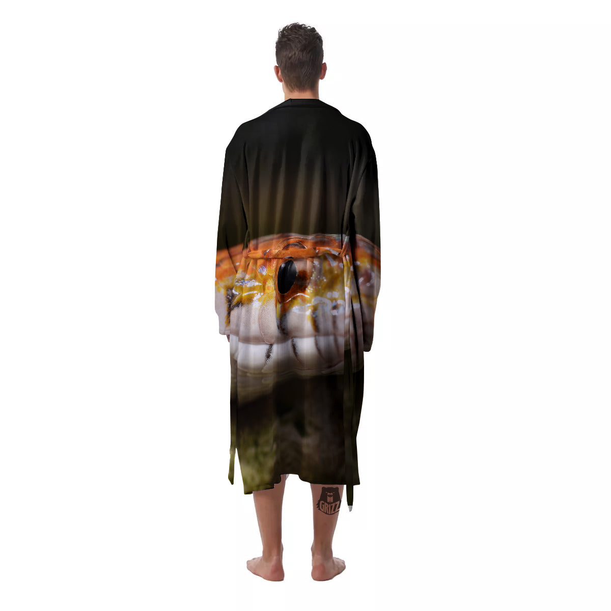 Snake Corn Print Men's Robe-grizzshop