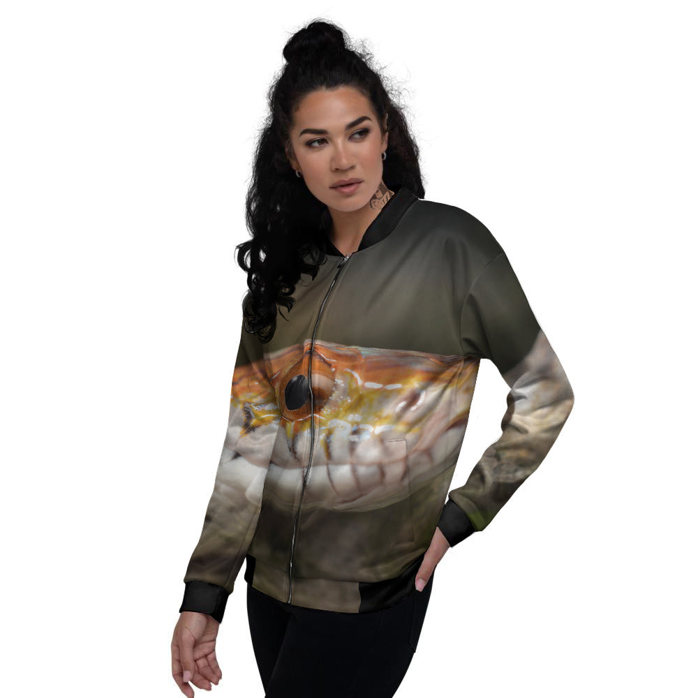 Snake Corn Print Women's Bomber Jacket-grizzshop