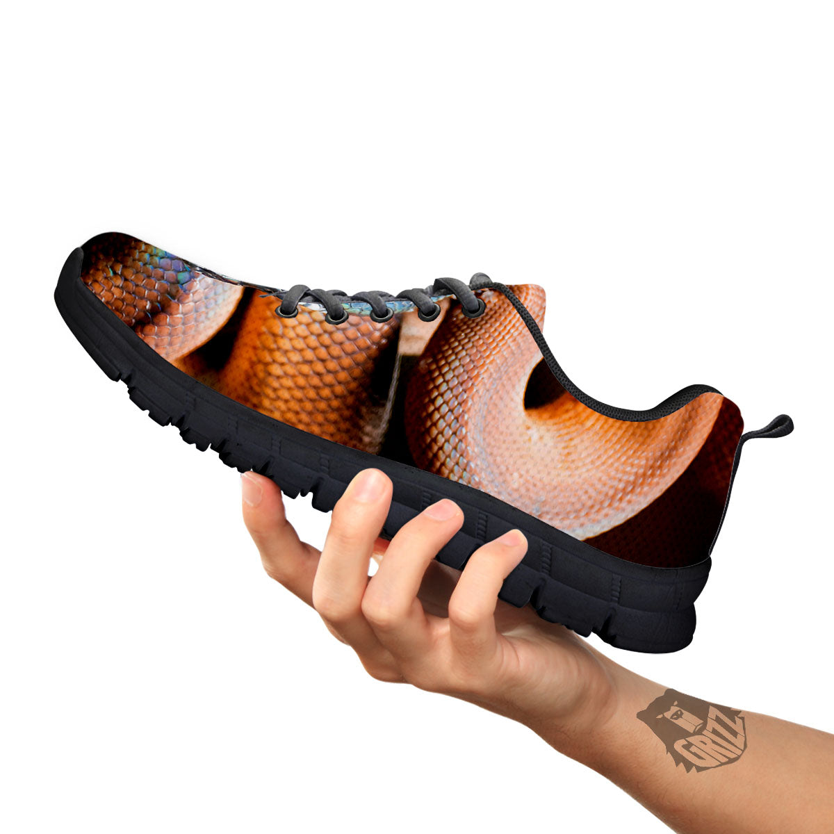 Snake Leiopython Print Black Sneaker-grizzshop