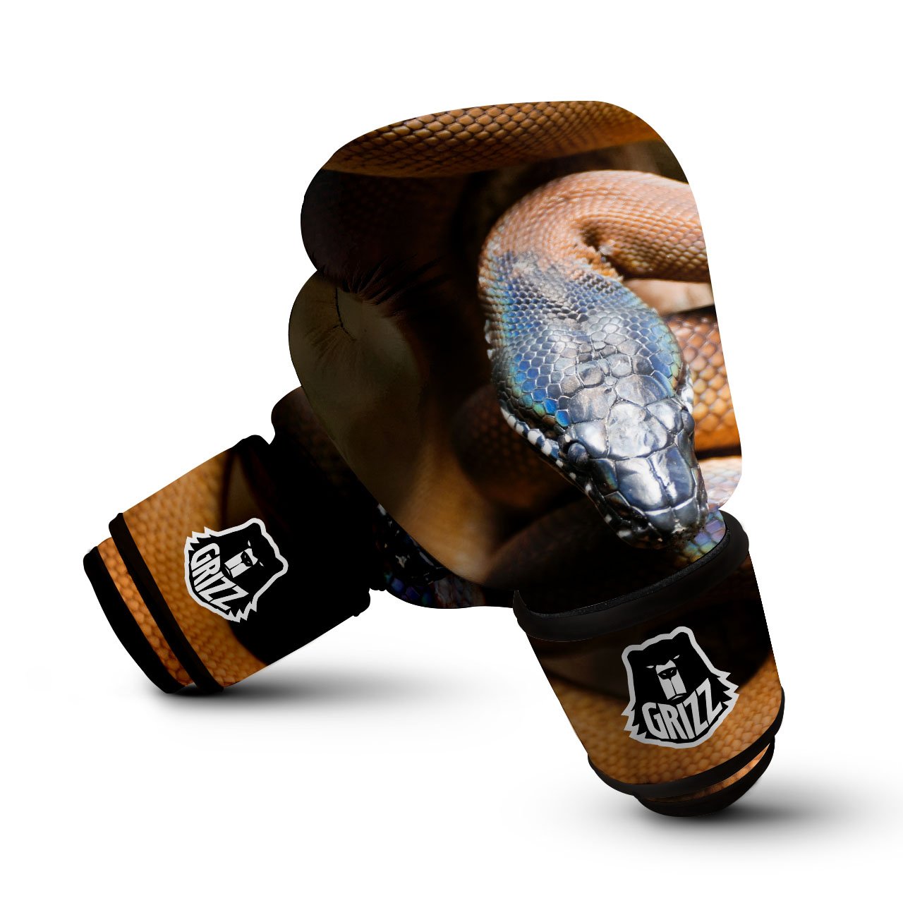Snake Leiopython Print Boxing Gloves-grizzshop