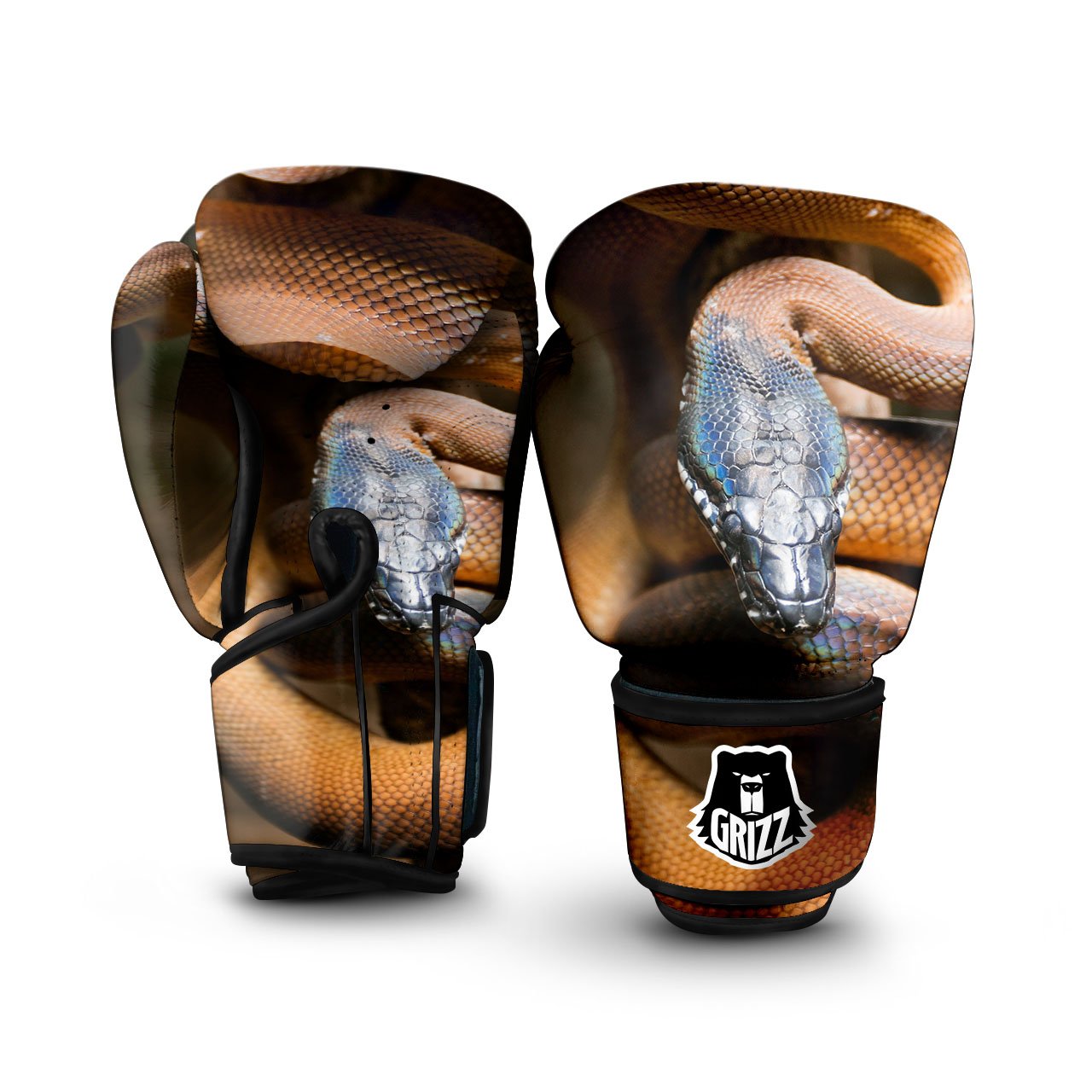 Snake Leiopython Print Boxing Gloves-grizzshop