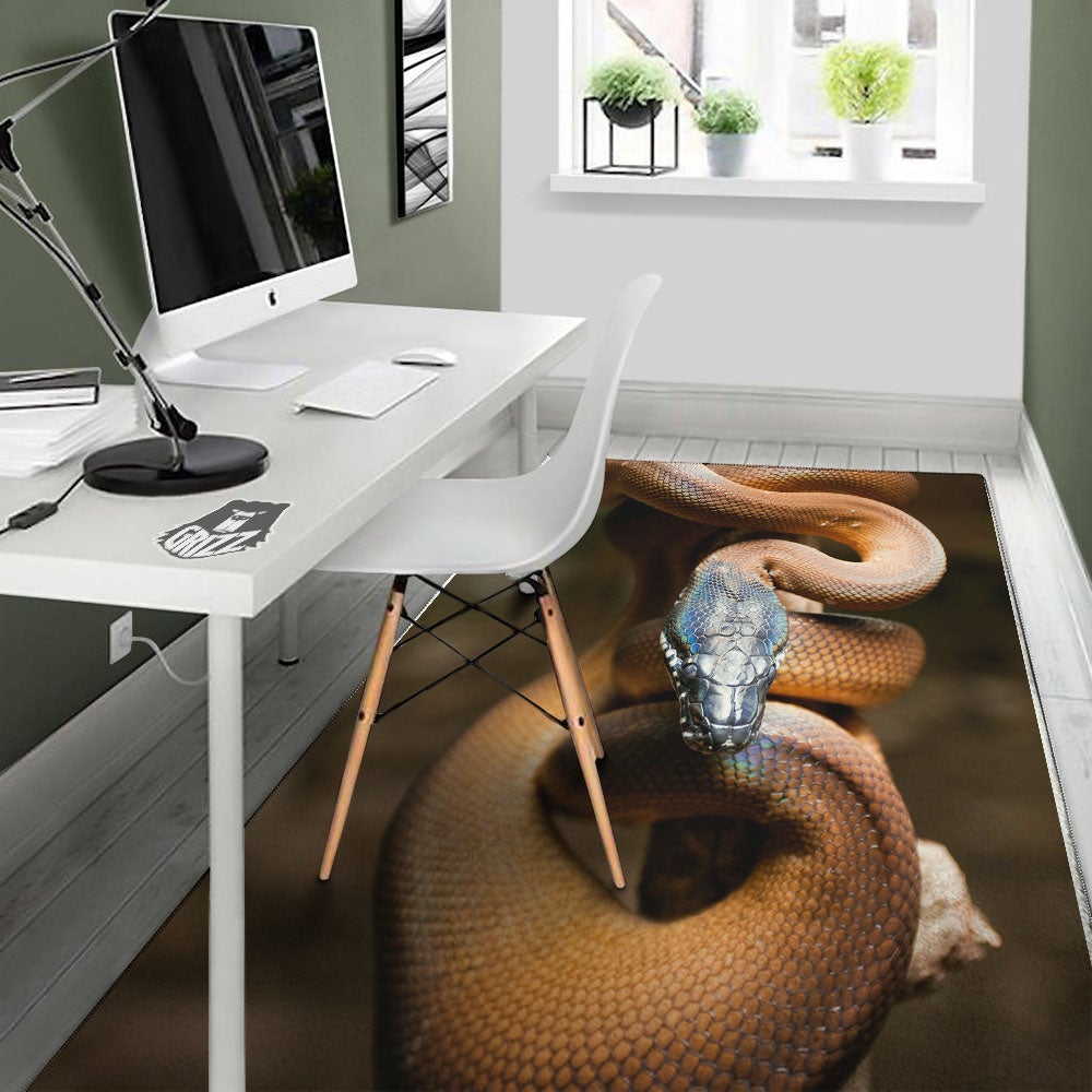 Snake Leiopython Print Floor Mat-grizzshop
