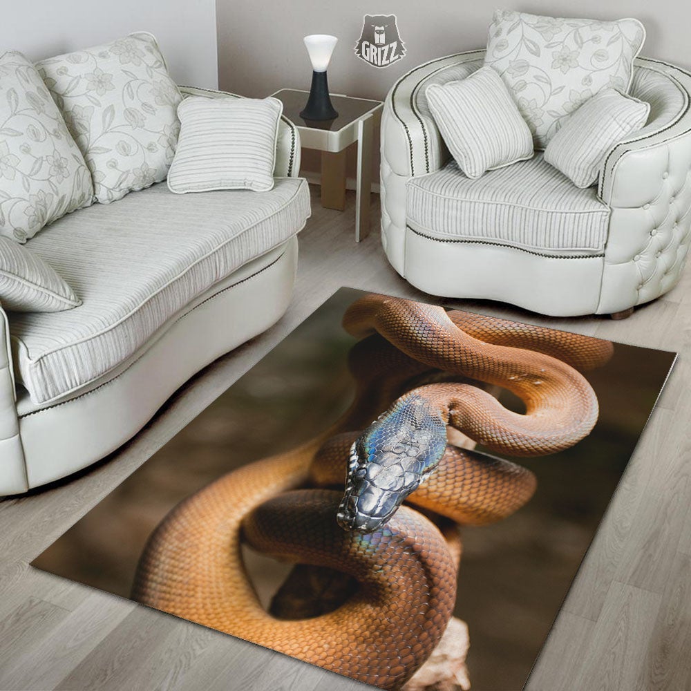 Snake Leiopython Print Floor Mat-grizzshop