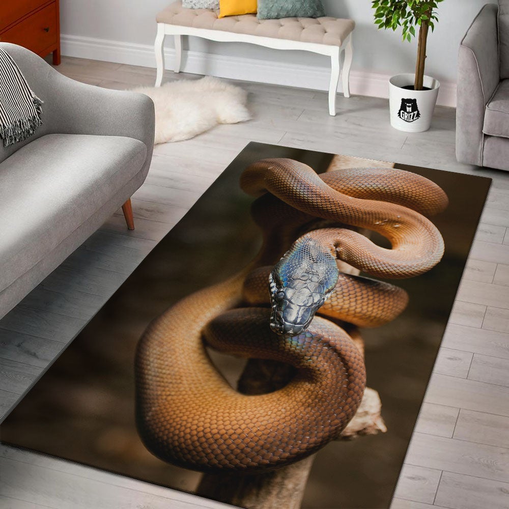 Snake Leiopython Print Floor Mat-grizzshop