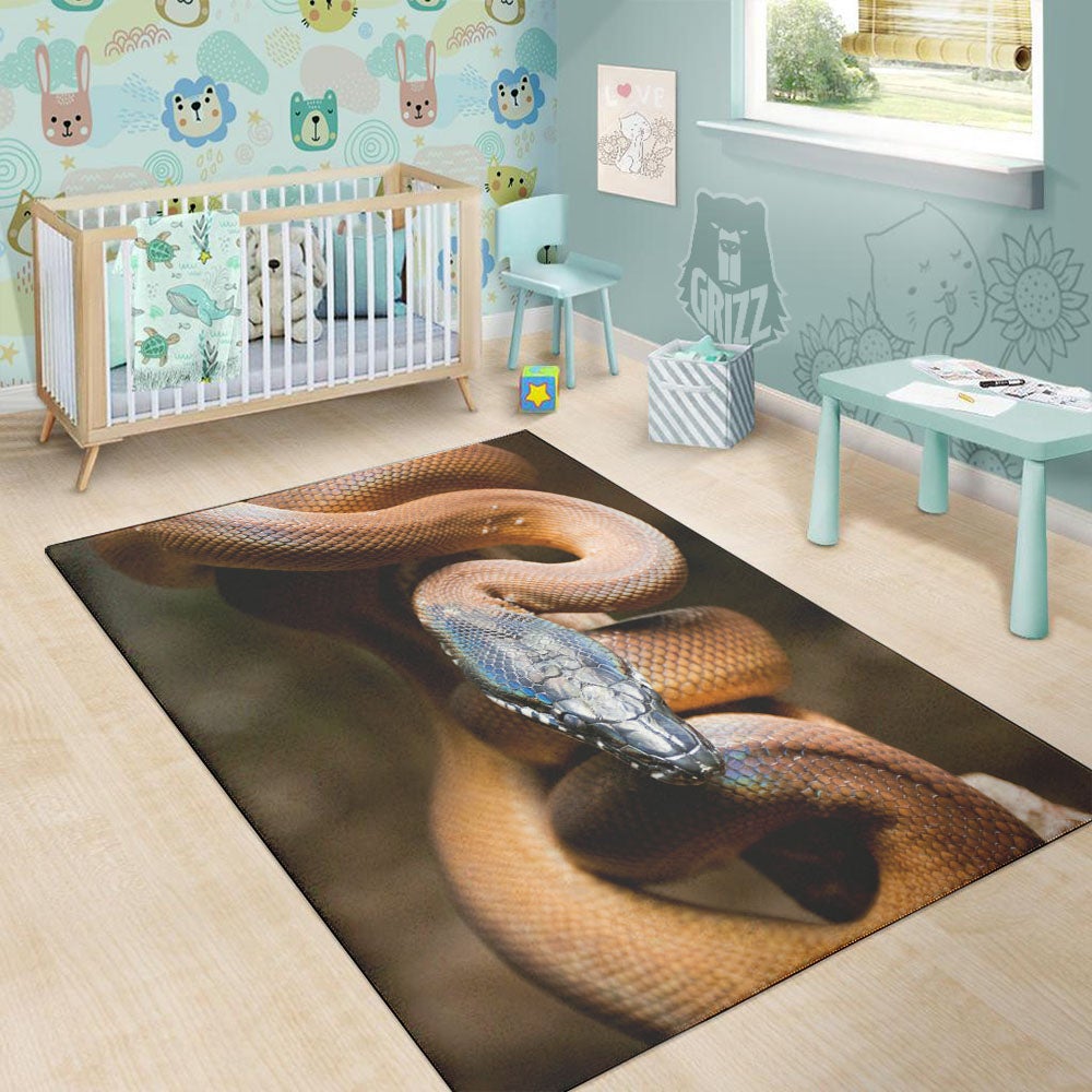 Snake Leiopython Print Floor Mat-grizzshop