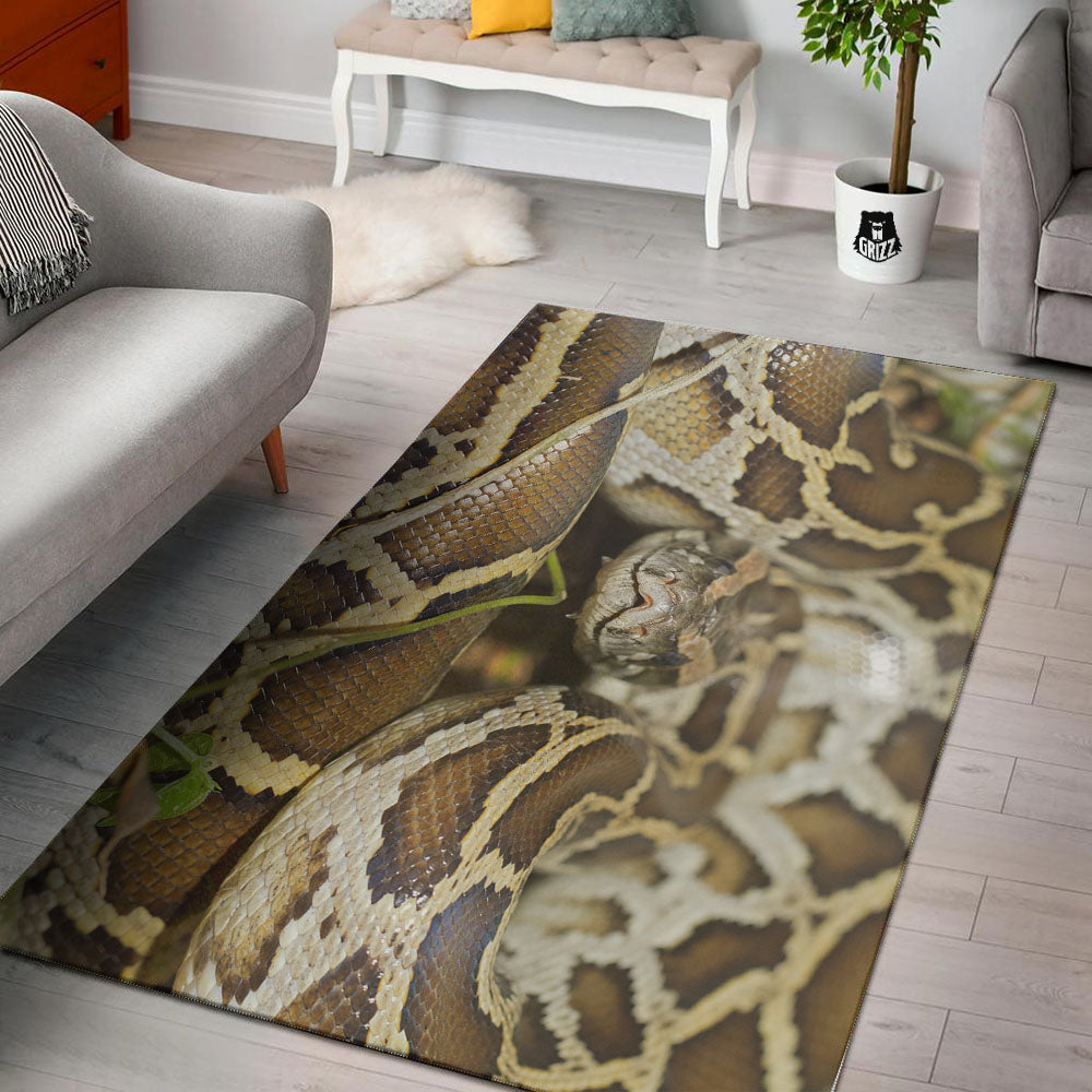 Snake Python Print Floor Mat-grizzshop