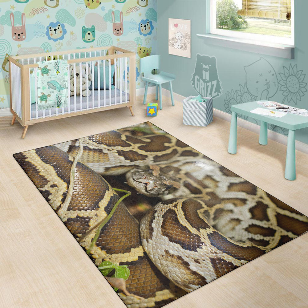 Snake Python Print Floor Mat-grizzshop