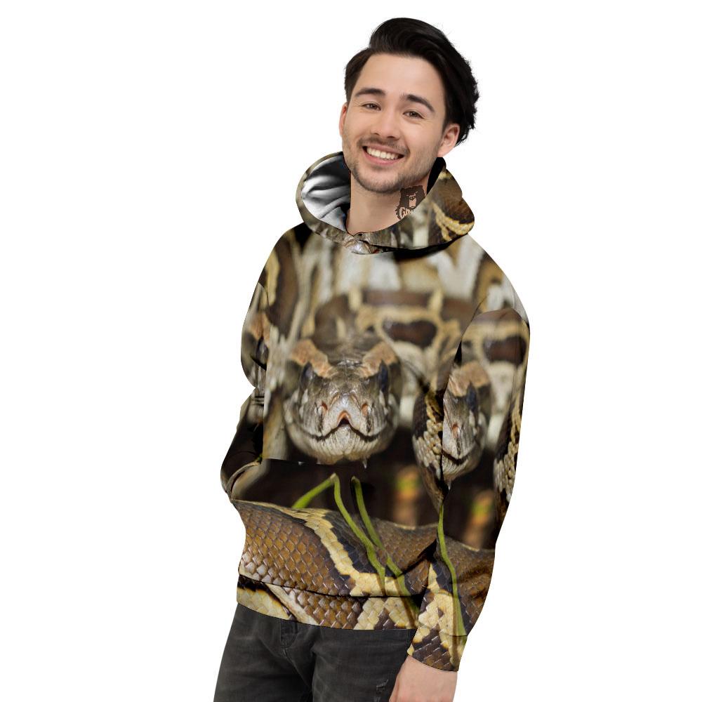Snake Python Print Men's Hoodie-grizzshop