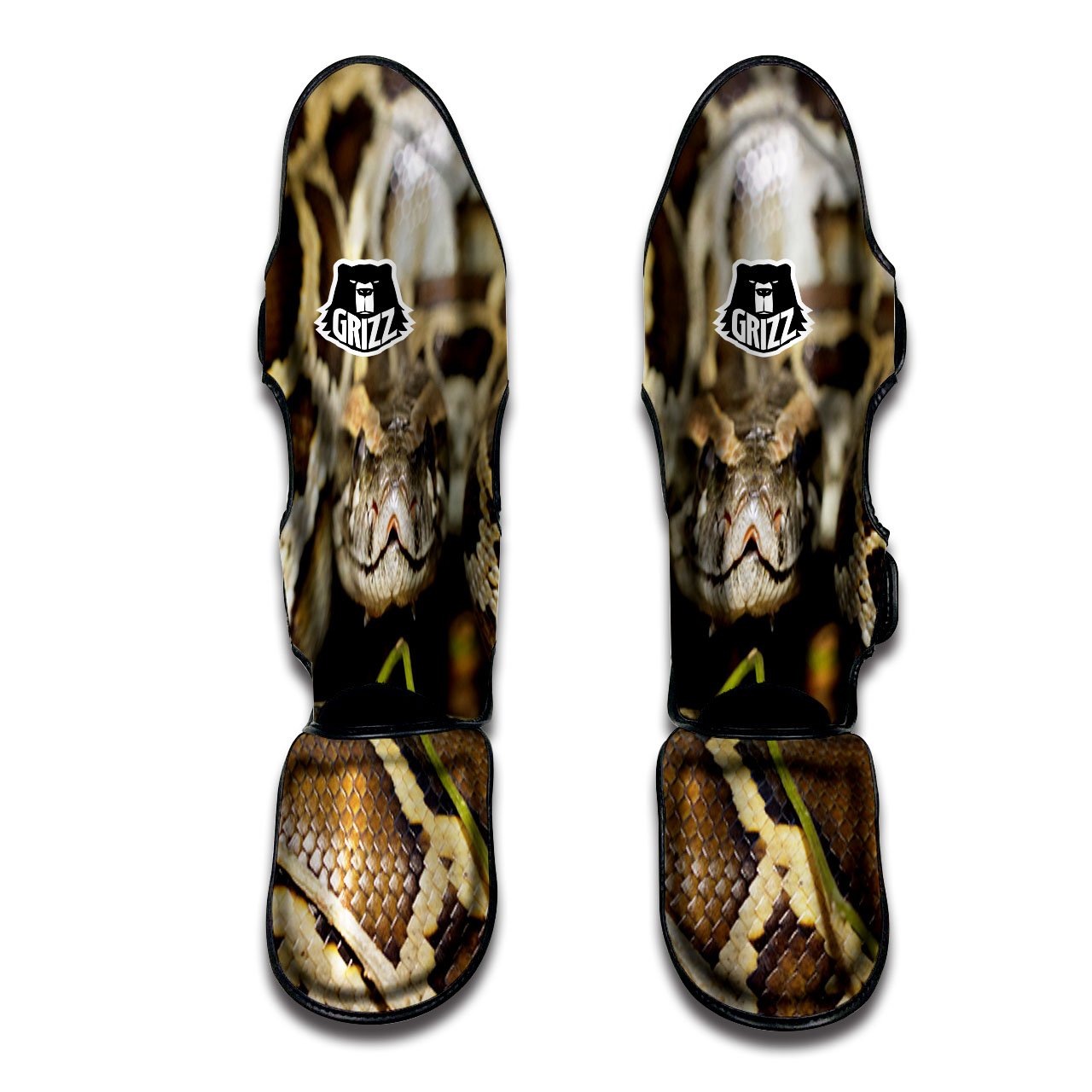 Snake Python Print Muay Thai Shin Guards-grizzshop