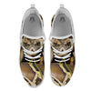 Snake Python Print White Athletic Shoes-grizzshop