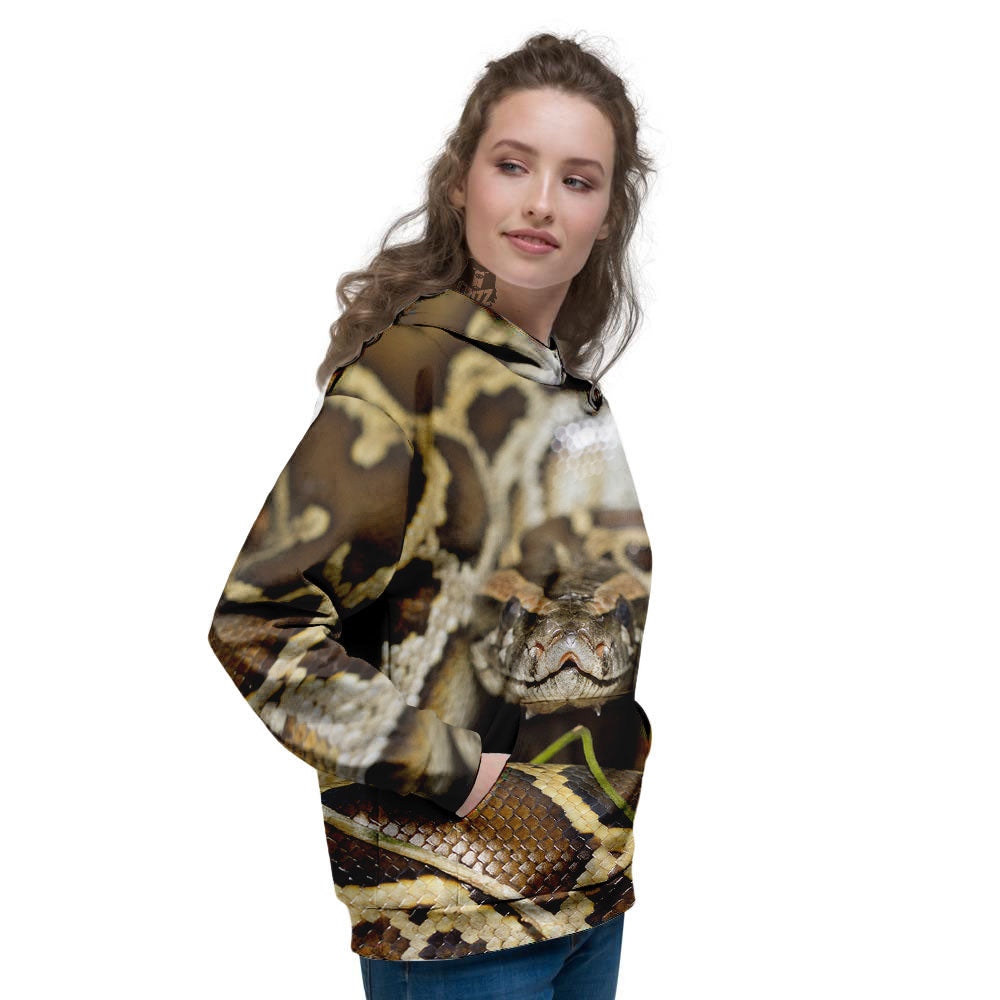 Snake Python Print Women's Hoodie-grizzshop