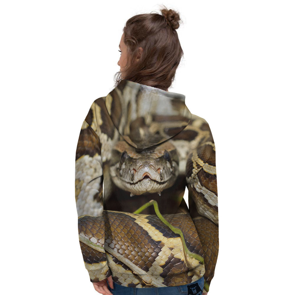 Snake Python Print Women's Hoodie-grizzshop