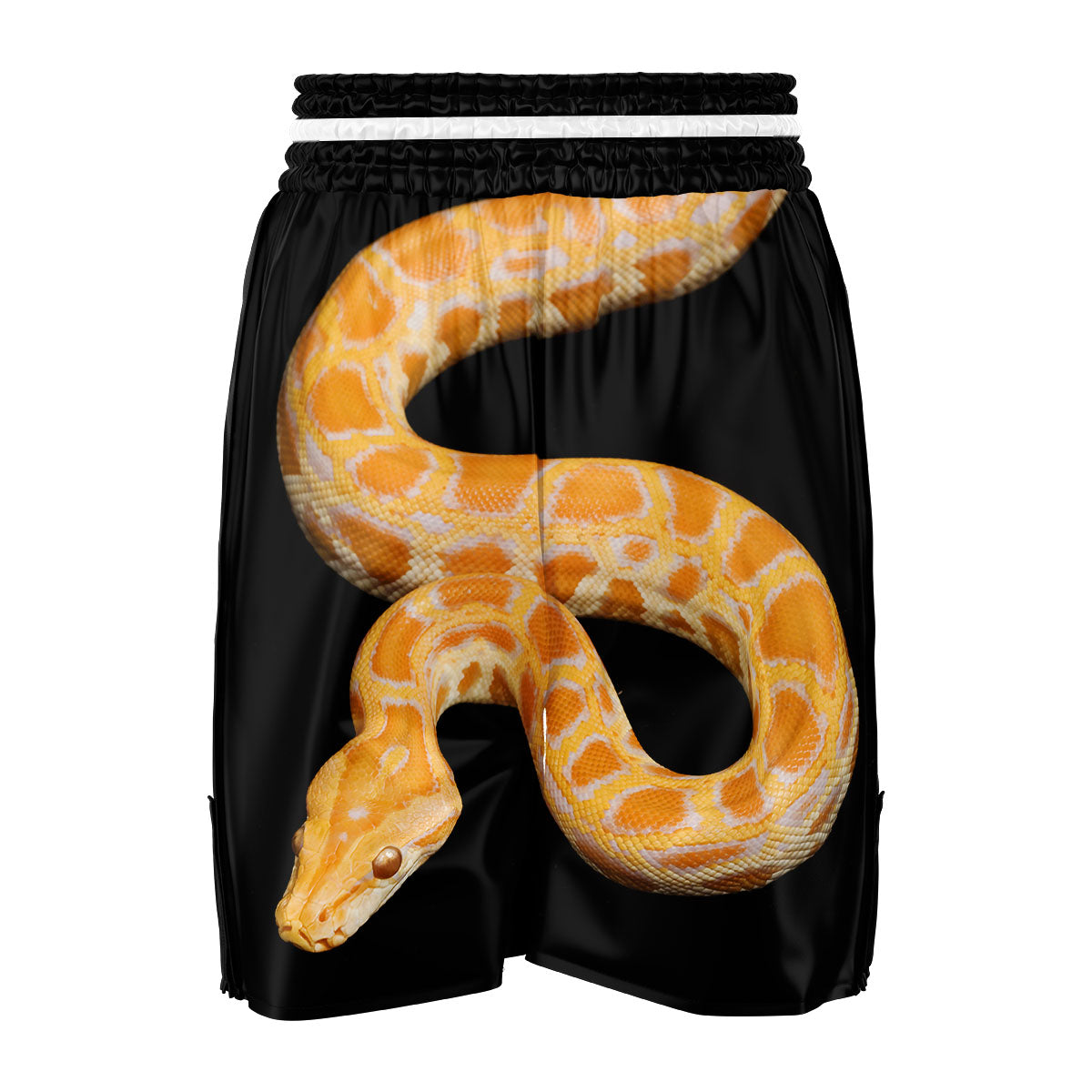 Snake Python Yellow Print Boxing Shorts-grizzshop