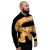 Snake Python Yellow Print Men's Bomber Jacket-grizzshop