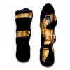 Snake Python Yellow Print Muay Thai Shin Guards-grizzshop