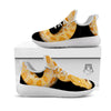 Snake Python Yellow Print White Athletic Shoes-grizzshop