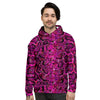 Snake Skin Black Pink Print Men's Hoodie-grizzshop