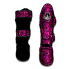 Snake Skin Black Pink Print Muay Thai Shin Guards-grizzshop