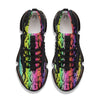 Snake Skin Psychedelic Print Black Gym Shoes-grizzshop