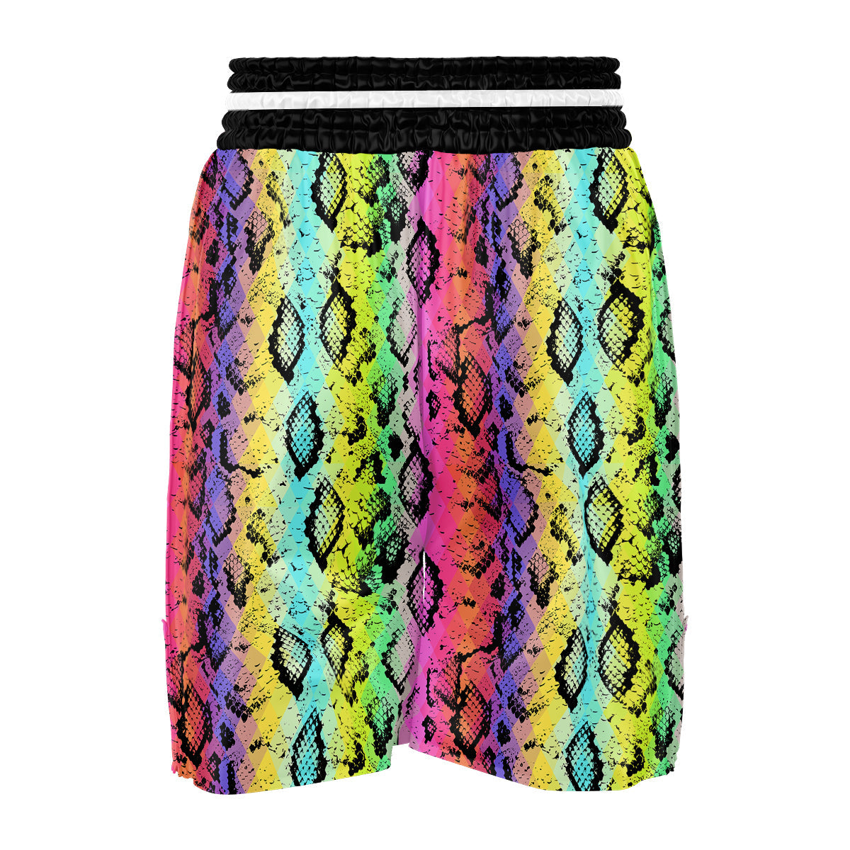 Snake Skin Psychedelic Print Boxing Shorts-grizzshop