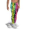 Snake Skin Psychedelic Print Men's Leggings-grizzshop