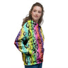 Snake Skin Psychedelic Print Women's Hoodie-grizzshop