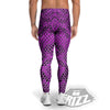 Snake Skin Purple Print Men's Leggings-grizzshop