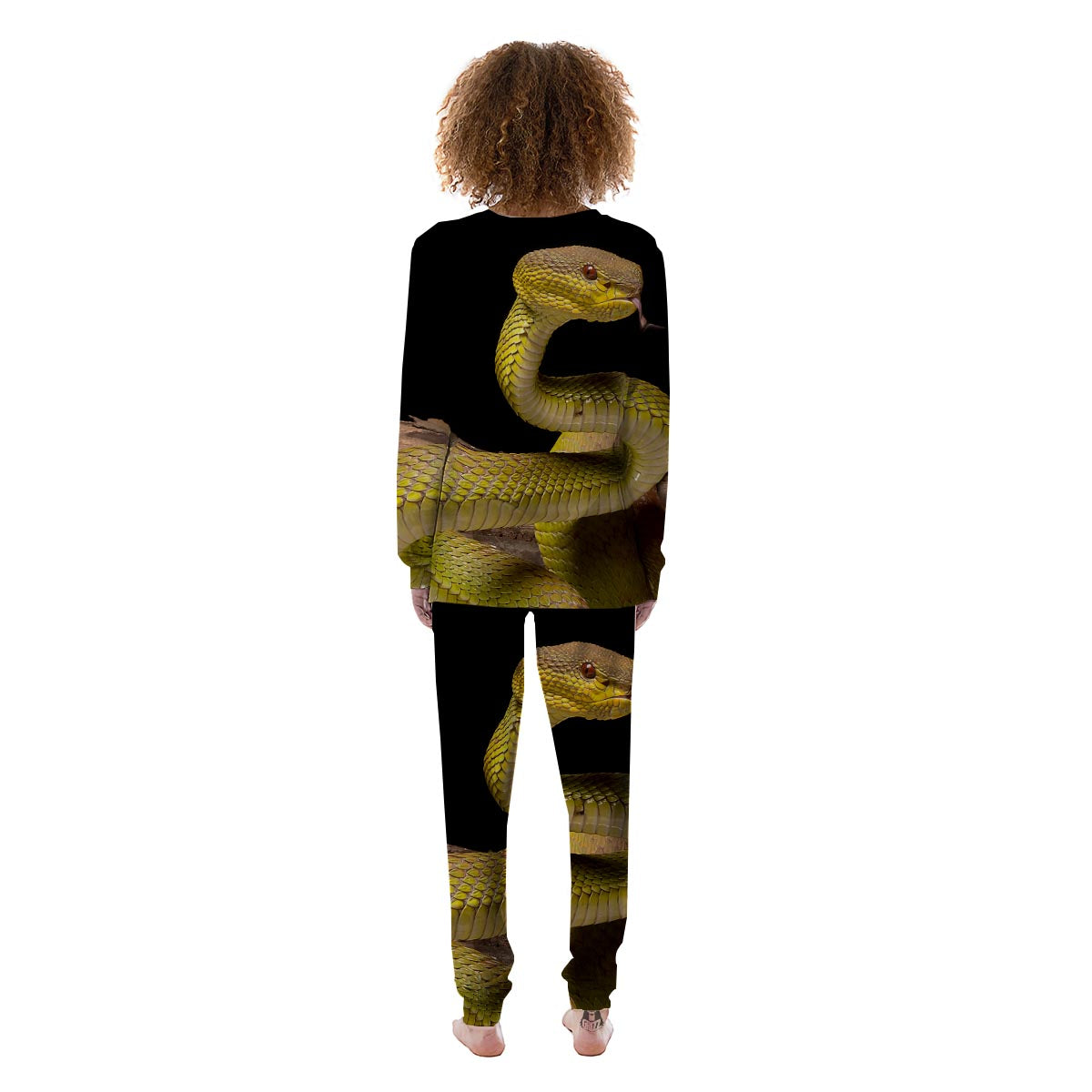 Snake Trimeresurus Albolabris Print Women's Pajamas-grizzshop