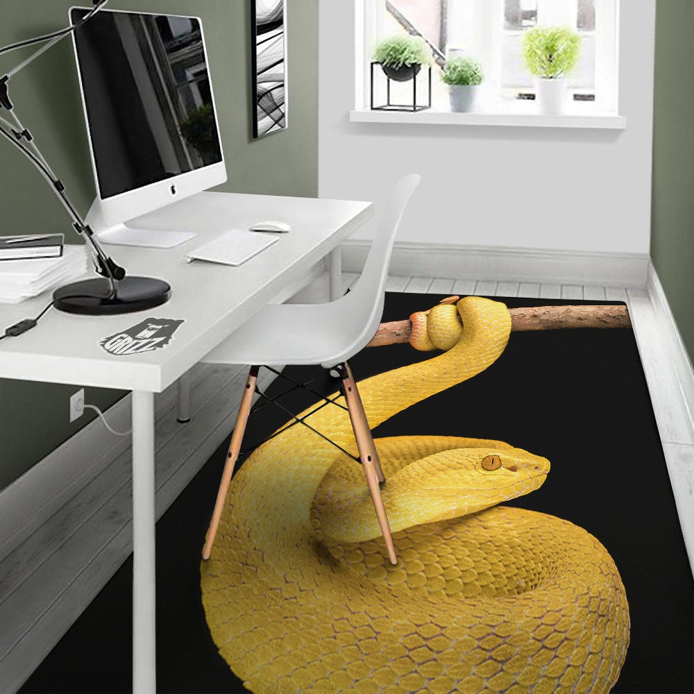 Snake Yellow Print Floor Mat-grizzshop