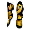 Snake Yellow Print Muay Thai Shin Guards-grizzshop