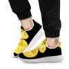 Snake Yellow Print White Athletic Shoes-grizzshop