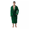 Snakeskin Black And Lime Green Print Men's Robe-grizzshop