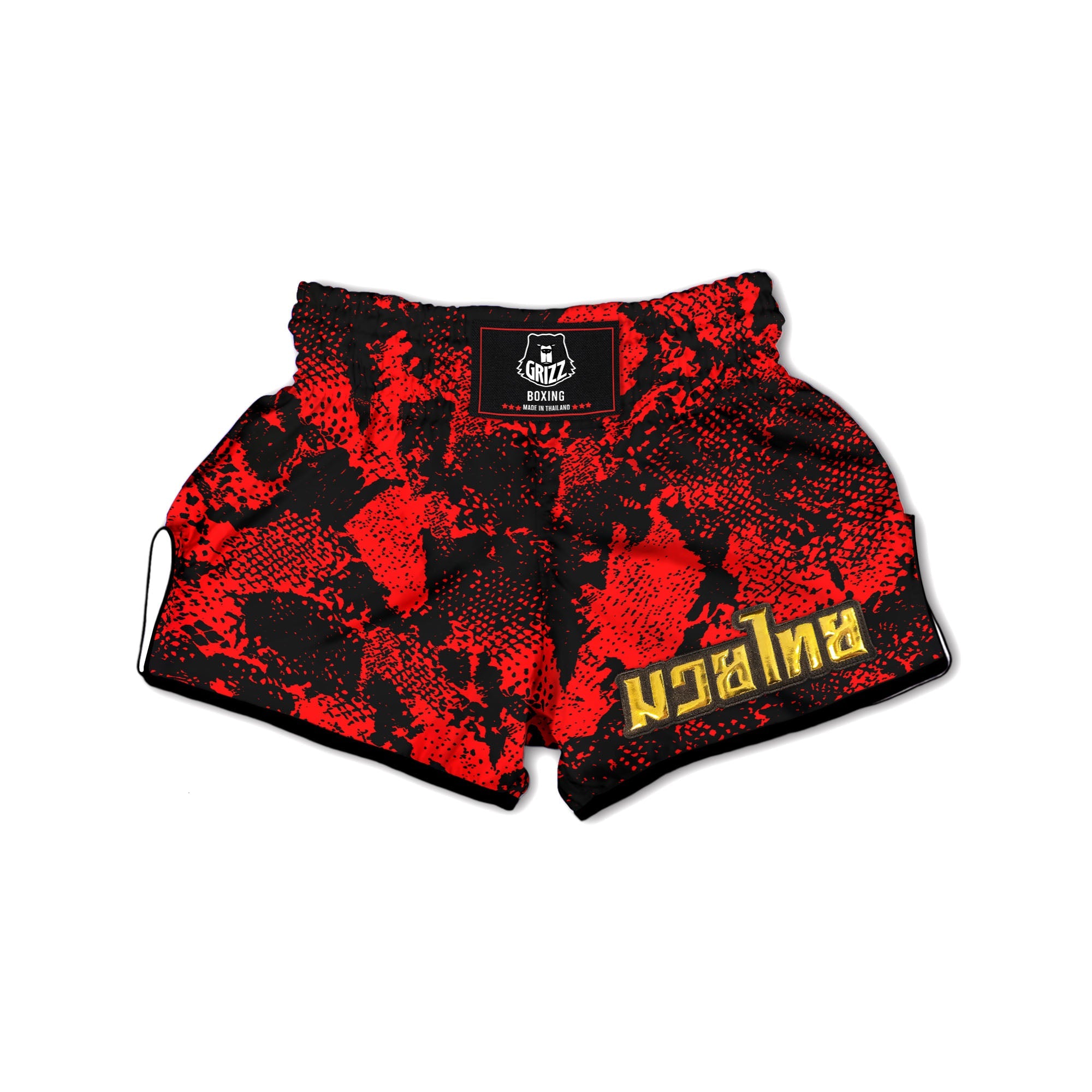 Red on sale snakeskin shorts