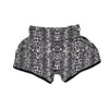 Snakeskin Black Print Muay Thai Boxing Shorts-grizzshop