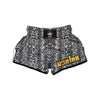 Snakeskin Black Print Muay Thai Boxing Shorts-grizzshop