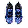 Snakeskin Blue And Purple Print Pattern Black Sneaker-grizzshop