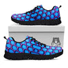 Snakeskin Blue And Purple Print Pattern Black Sneaker-grizzshop