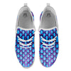 Snakeskin Blue And Purple Print Pattern White Athletic Shoes-grizzshop