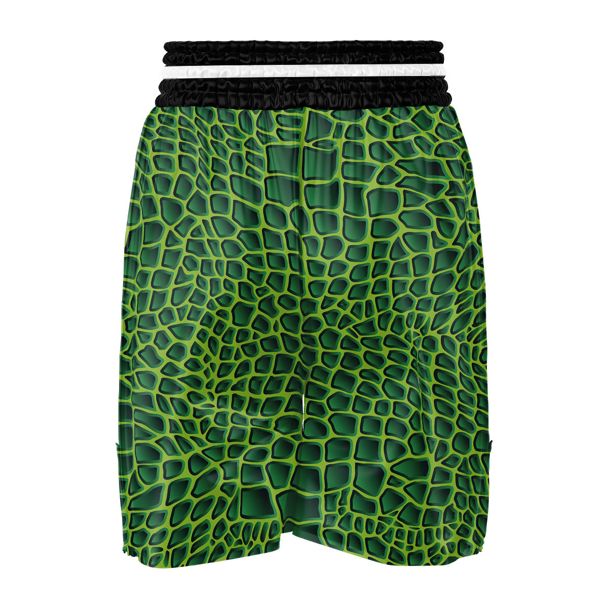 Snakeskin Green Print Boxing Shorts-grizzshop