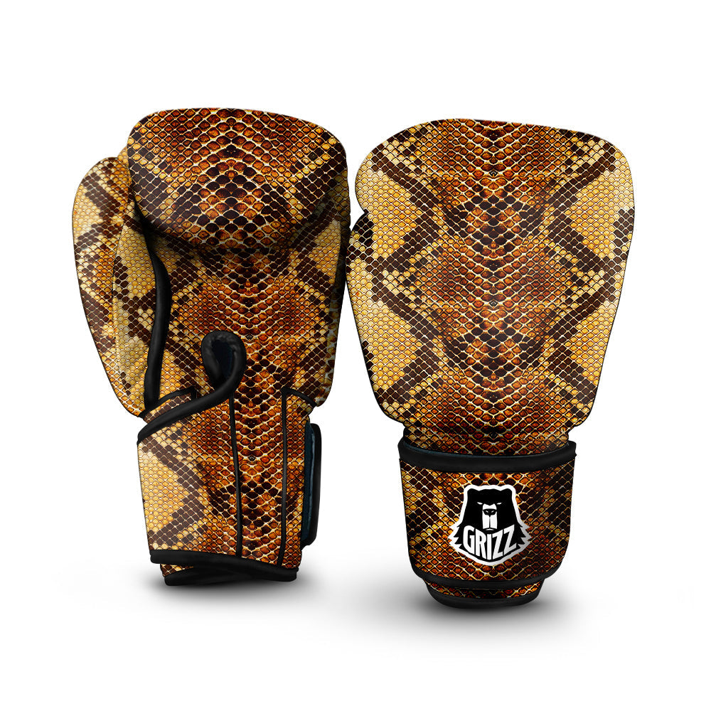 Snakeskin Leathers Print Boxing Gloves-grizzshop